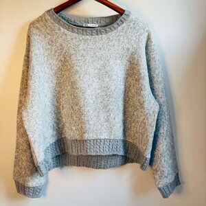 ZARA Chunky Knit Sweater – Gray, Size Large